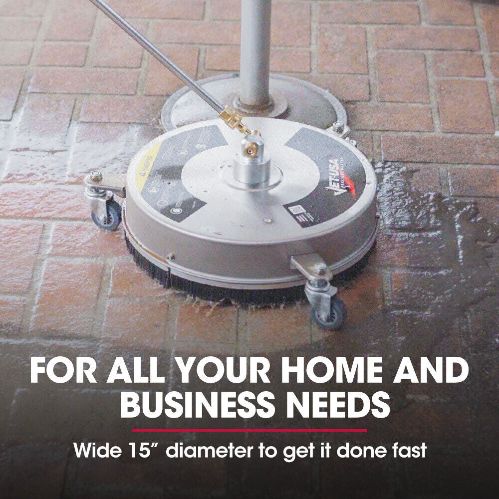 Jet-Usa 15" Pressure Washer Surface Cleaner Concrete Driveway Stainless Steel