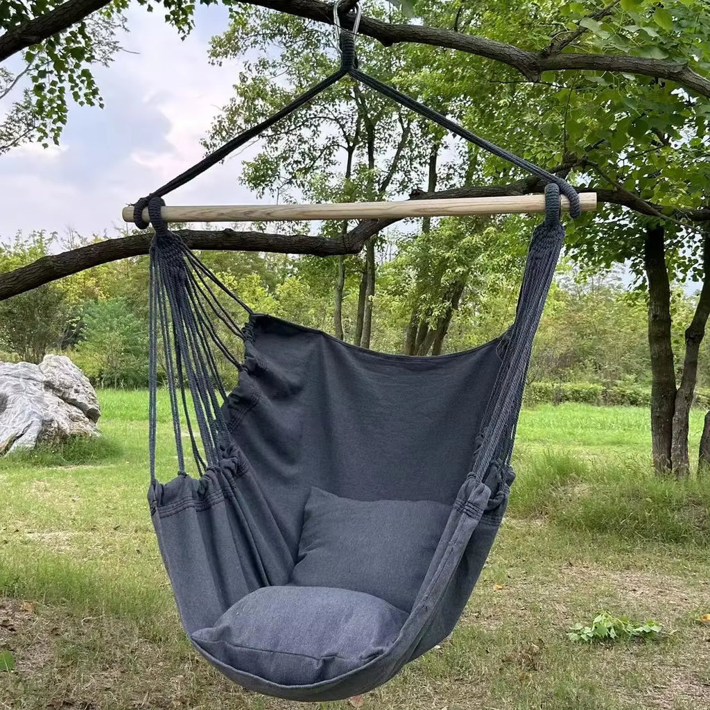 1Pc Leisure Fabric Hammock Chair Outdoor Swing Chair Hammock Dormitory Hammock Chair anti Rollover Hammock with Storage Bag