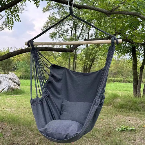 1Pc Leisure Fabric Hammock Chair Outdoor Swing Chair Hammock Dormitory Hammock Chair anti Rollover Hammock with Storage Bag