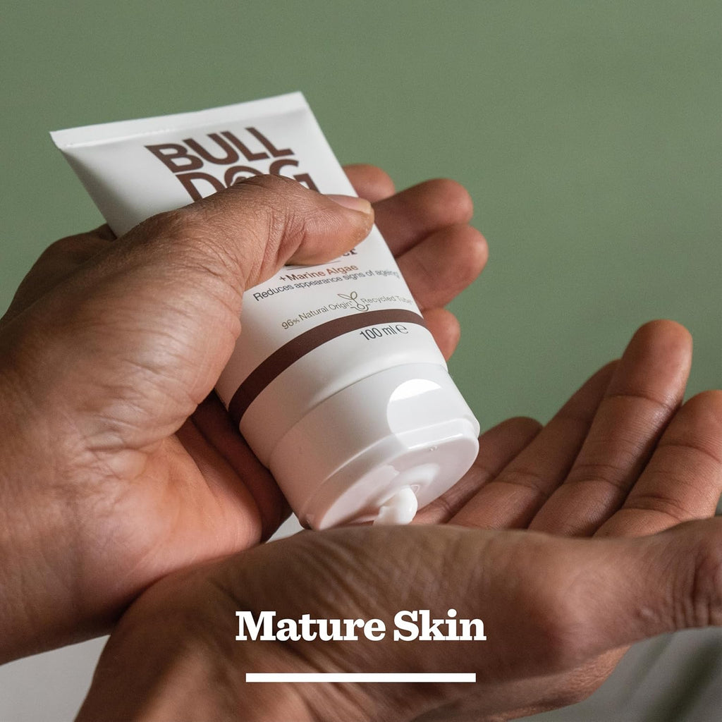 Skincare for Men Age Defence Moisturiser, Reduce Appearance of Fine Lines for Mature Skin, with Rosemary, Echinacea and Vitamin E, 100Ml