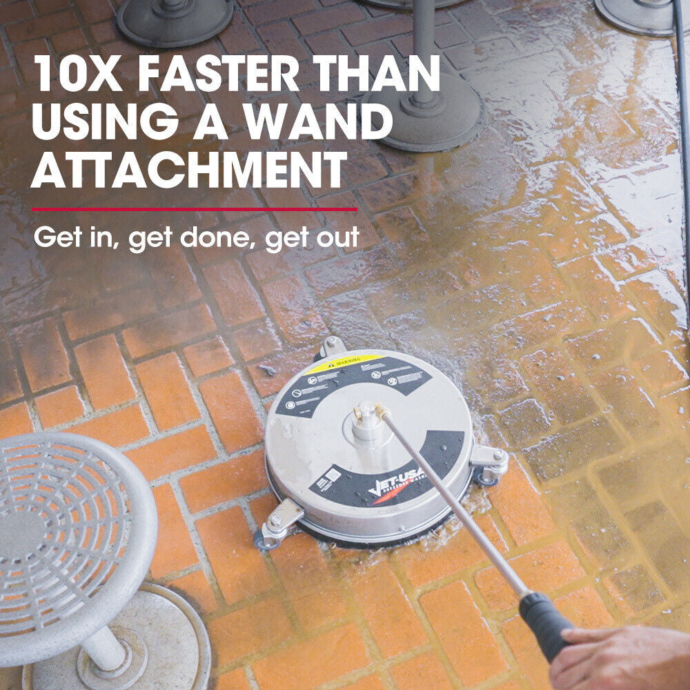 Jet-Usa 15" Pressure Washer Surface Cleaner Concrete Driveway Stainless Steel